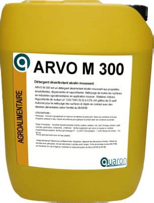 3601 ARVO CLM 300 Détergent Désinfectant Alcalin Moussant bidon 22 kg