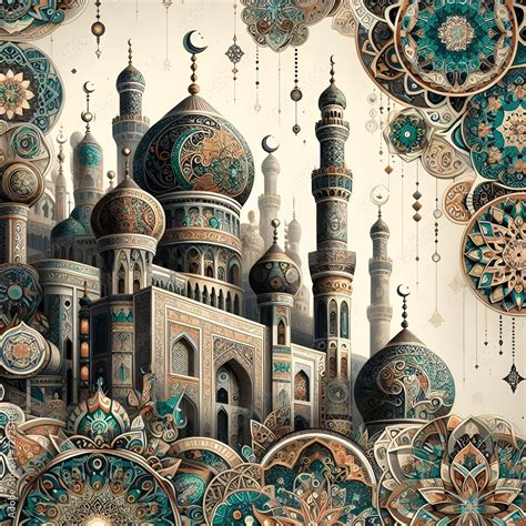 The essence of middle eastern architecture in a collage that combines ...