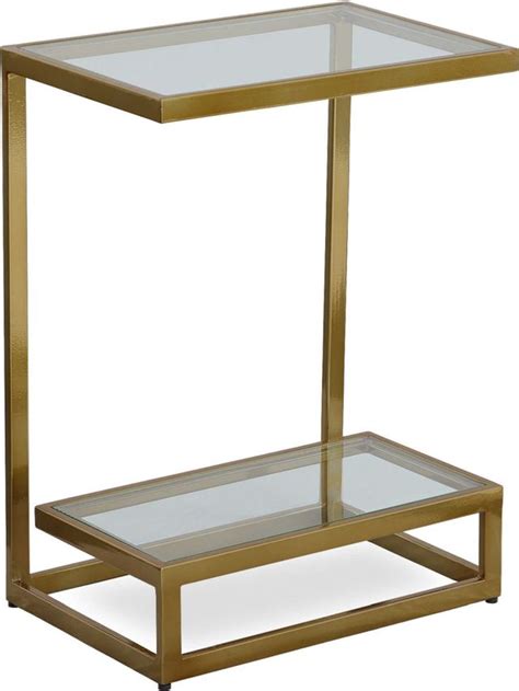 Uttermost® Musing Glass Top Accent Table With Brushed Brass Frame Bob Mills Furniture