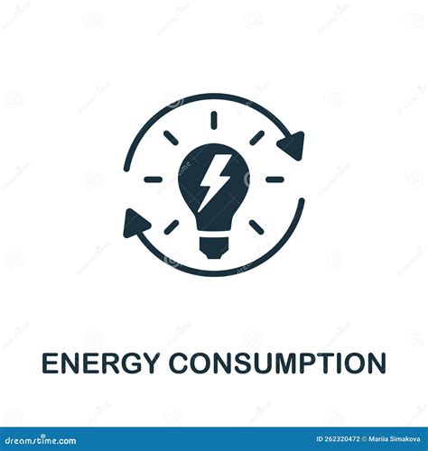 Energy Consumption Icon Monochrome Simple Sustainability Icon For