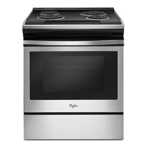 Whirlpool 48 Cu Ft Slide In Front Control Coil Electric Range With