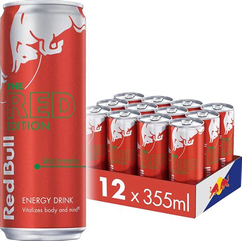 Red Bull Energy Drink Red Edition Watermelon With Taurine B Vitamins And Caffeine Flavoured