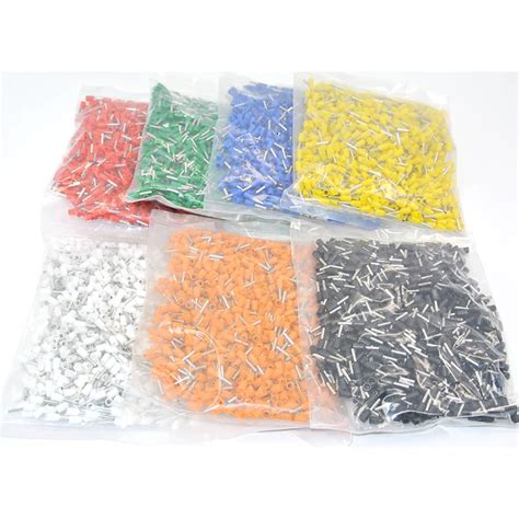 E7508 1000pcs Insulated Cable Cord End Bootlace Ferrule Terminals