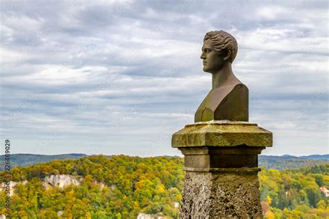 Wilhelm Hauff Denkmal Auf Der Schw Bischen Alb Schloss Lichtenstein