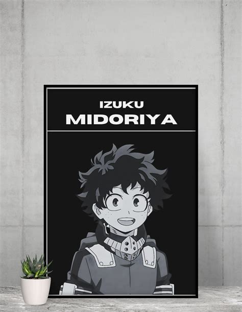 Izuku Midoriya Poster, My Hero Academia Poster, Deku, MHA Wall Art, Shoto Todoroki, Boku No Hero ...