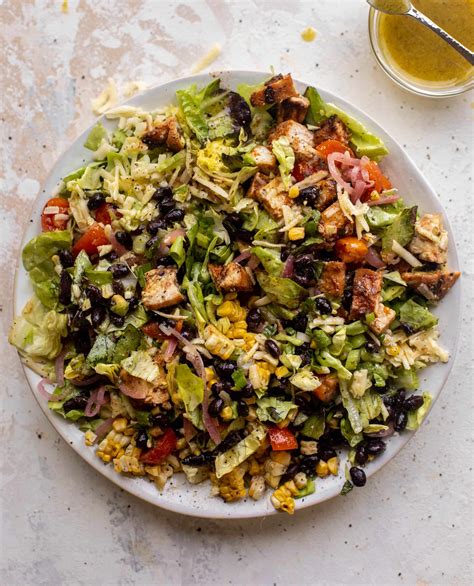 BBQ Chicken Chopped Salad With Honey Mustard Vinaigrette Karinokada