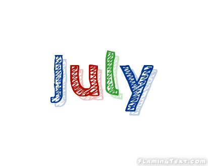 July Logo | Free Logo Design Tool from Flaming Text