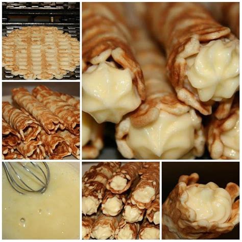 Вафельные трубочки с заварные кремом | Recipes, Food recipies, Food