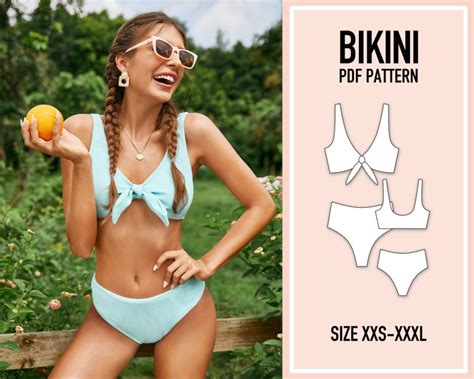 Bikini Pattern PDF Sewing Pattern Swimsuit One Piece Bikini Sewing