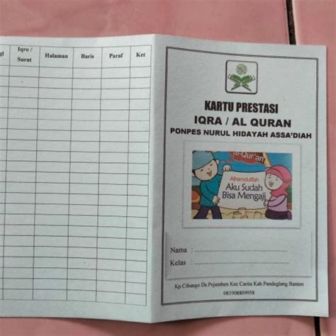 Jual Kartu Prestasi Iqro Al Quran Kab Tasikmalaya Pp Santri Mandiri Tokopedia