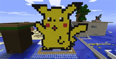 Pikachu Pixel Art Minecraft Project