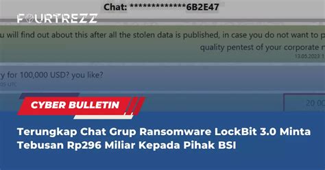 Terungkap Chat Grup Ransomware Lockbit Minta Tebusan Rp Miliar