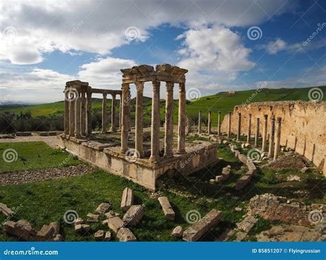 Ancient Roman Ruins In Northern Africa Tunisia Stock Image Image Of