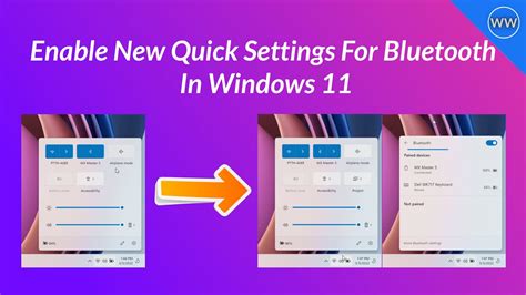 How To Enable New Quick Settings For Bluetooth In Windows Youtube