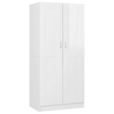 Omabeta Armoires Garde robe Blanc brillant 82 5x51 5x180 cm Aggloméré