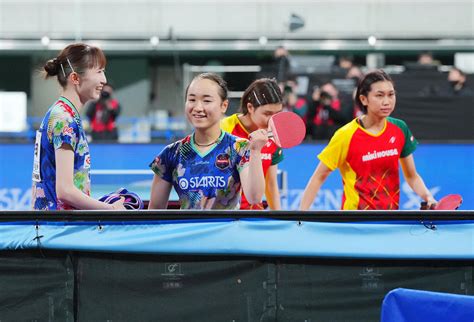 【卓球】“みまひな”伊藤美誠＆早田ひな組が決勝へ 史上初の5連覇へあと1勝 卓球写真ニュース 日刊スポーツ