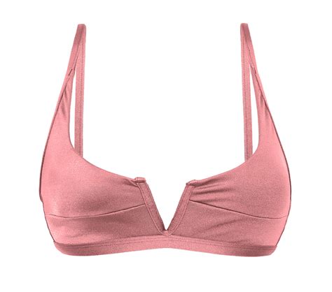 Bikini Tops Iridescent Pink V Bralette Top Top Callas Bra V