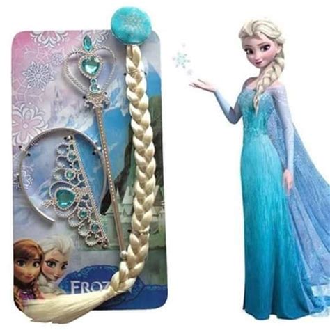 Frozen Elsa Set Za Devojčice Kruna Pletenica I čarobni štapić