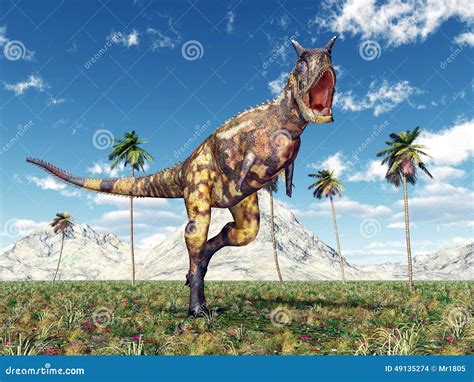 Carnotaurus Do Dinossauro Ilustração Stock Ilustração De Perigoso