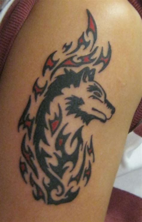 Fire Wolf tattoo by cm911 on DeviantArt