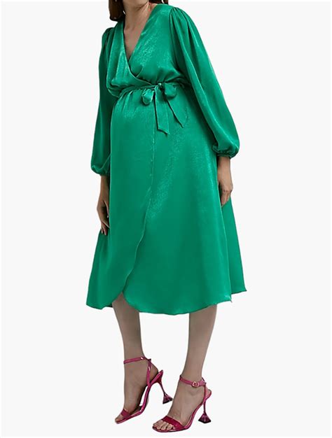 Myrunway Shop River Island Green Wrap Maternity Midi Dress For Women