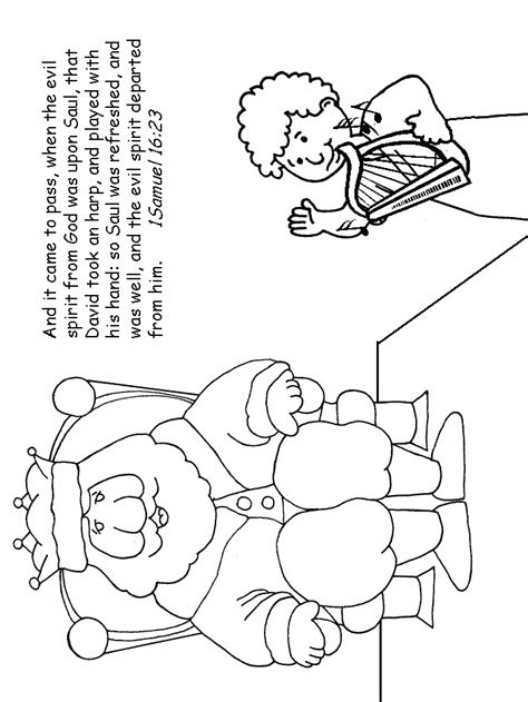 David And Saul Bible Coloring Pages