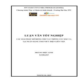 Luận văn tốt nghiệp giải pháp mở rộng cho vay trồng cây mắc ca tại ngân