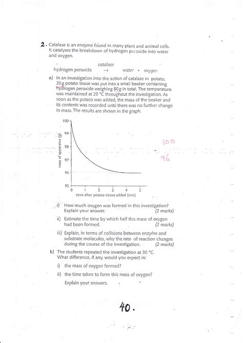 Solution Igcse Biology Questions And Answers Past Papers Enzymes