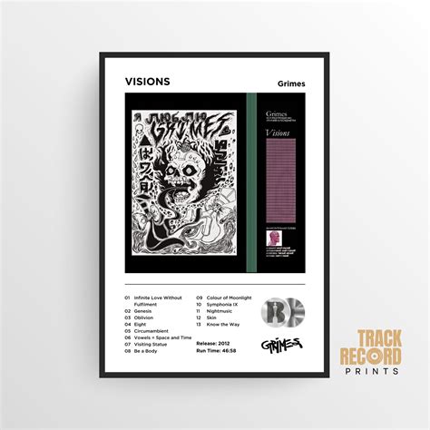 VISIONS Grimes Album Cover Poster Print High-quality Art Synth-pop ...