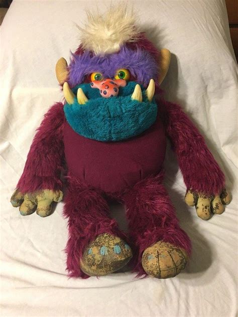 Vintage 1986 My Pet Monster Original Amtoy Plush Stuffed Toy Rare Color