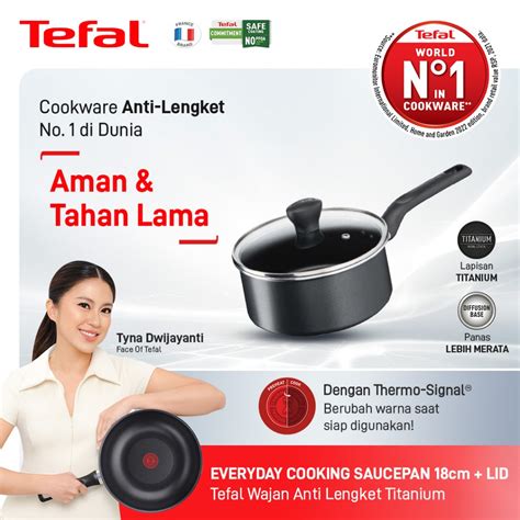 Jual Tefal Everyday Cooking Saucepan Panci 18 Cm Lid Panci Anti Lengket Dengan Tutup