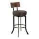 Armen Living Ojai Bar Height Swivel Barstool In Auburn Bay Finish