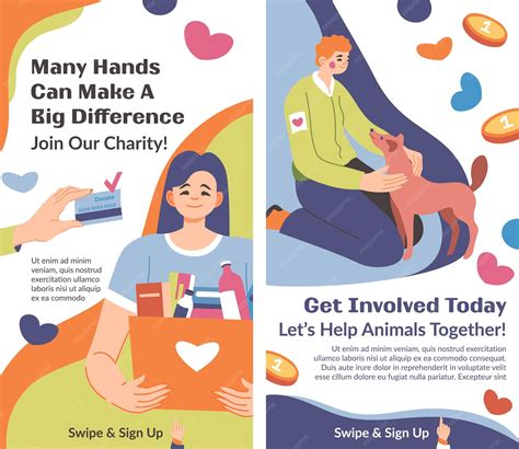 Premium Vector | Many hands can make big difference join charity