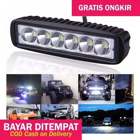 Jual LAMPU LED CREE 18WATT LAMPU TEMBAK SOROT CREE 6 TITIK 18W