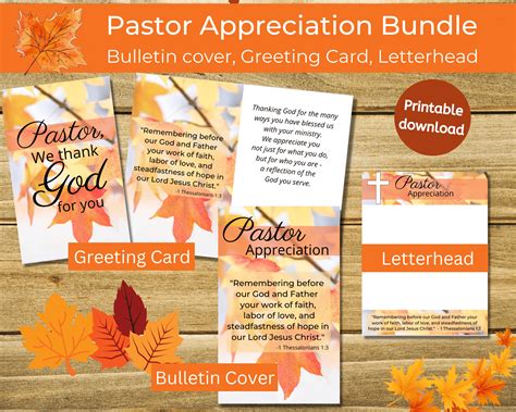 Pastor Appreciation Cards Free Printable