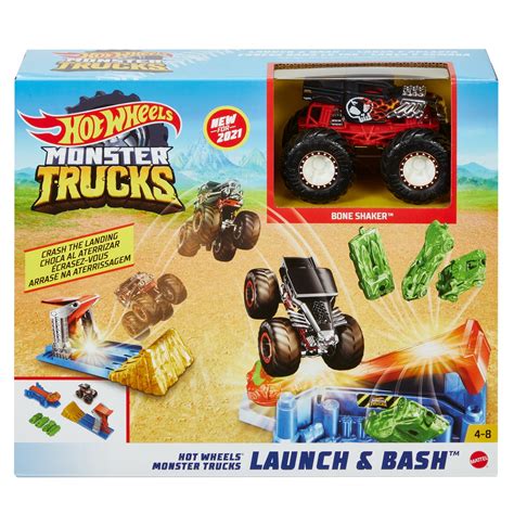 Buy Hot Wheels Monster Trucks Launch Bash Playset At Mighty Ape Nz