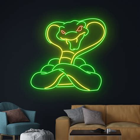 Handmadetneonsign Snake Neon Light, Snake Led Sign, Snake Neon Sign