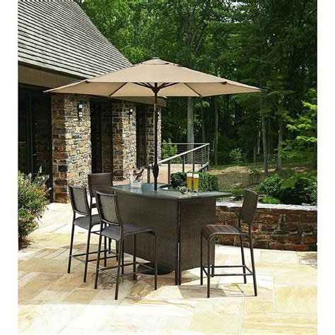 Neat Outdoor Bar Sets Grey Leather Chaise Lounge