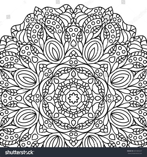 Coloring Book Pages Mandala Indian Antistress Stock Vector (Royalty ...