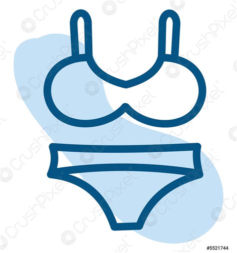 Bikini Bleu Illustration Vecteur Sur Fond Blanc Vecteur Stock Crushpixel