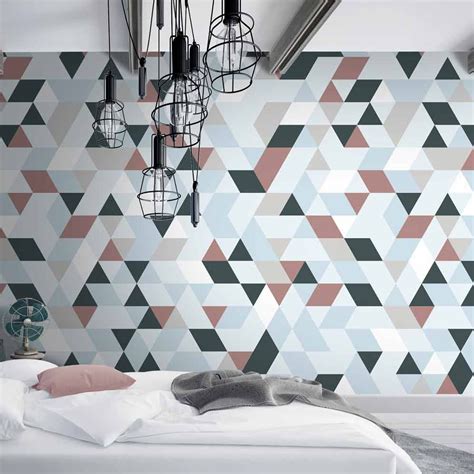 Papier Peint Design Triangula Ft Lgd D Cor Mural Sur Mesure