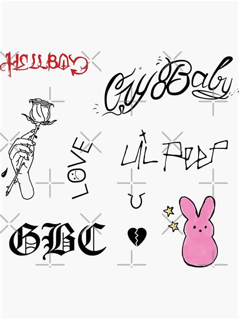 Paper Bumper Stickers Stickers Labels Tags Lil Peep Gothboiclique