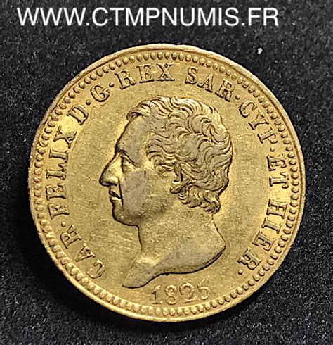 Italie Sardaigne Lire Charles Felix Turin Ctmp Numis