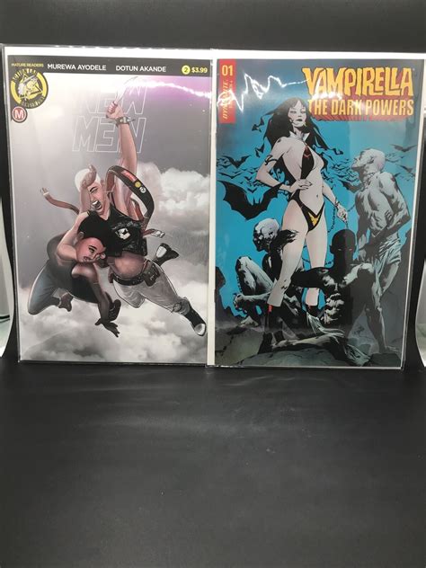 Vampirella The Dark Powers 1 1 10 And New Men Action Lab Lot Of 2