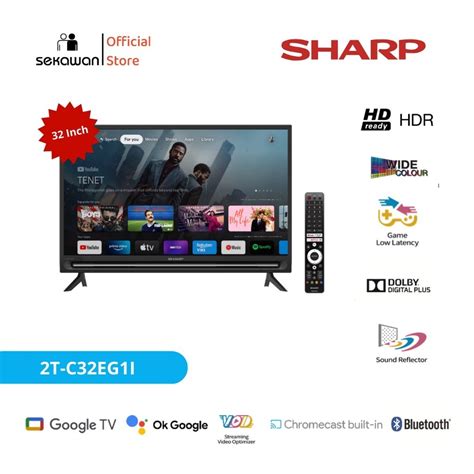 Jual Tv Led Sharp Inch T C Eg I Eg I Smart Google Tv Hd Shopee