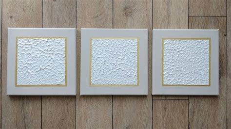 Textured Mural Set Minimalist 3d 3 Piece Original 60 Cm X Etsy