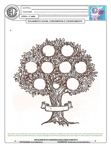 Atividade Arvore Genealogica 1 Ano - Atividade de Árvore Genealógica 1º Ano | PDF