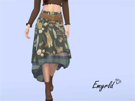 The Sims Resource Fennec High Low Skirt Requires Realms Of Magic