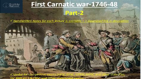 First Carnatic War करनटक यदध Battle of Adyar Battle of St