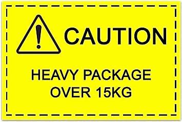 Stickers Caution Heavy Package Over Kg Strong Sticky Labels X